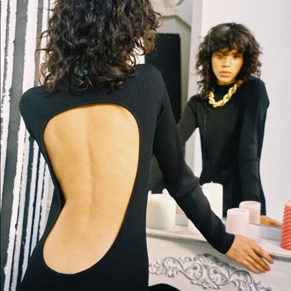 Musier Paris Darc Dress Long Sleeve Backless XS Brand New w Tags